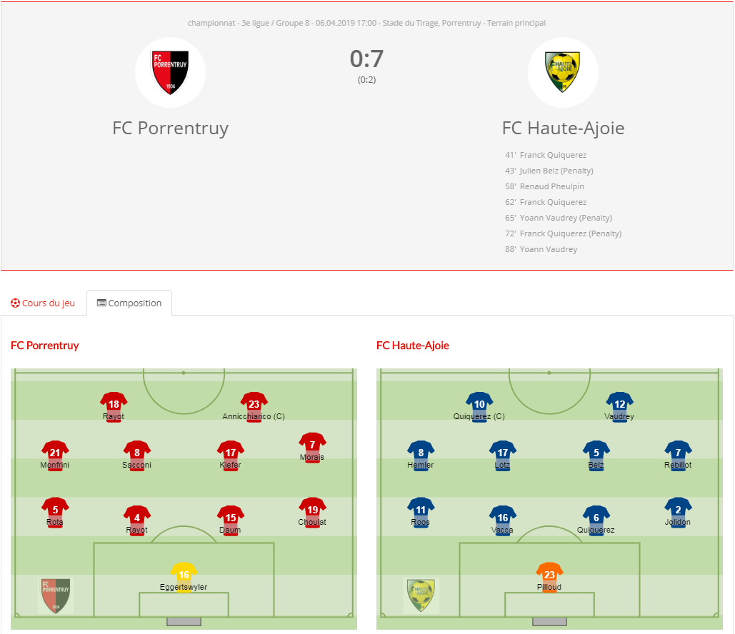 FC Porrentruy - FC HA 1