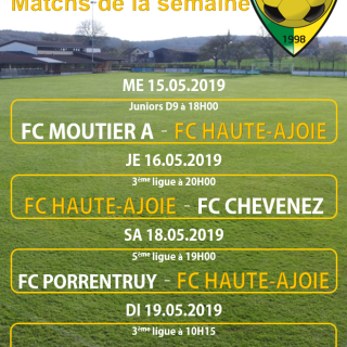 Match de la semaine 19.05.2019