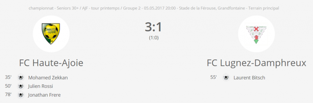 FCHA vété vs FC Lugnez-Damphreux