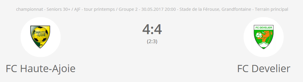 FC H-A vétérans - FC Develier