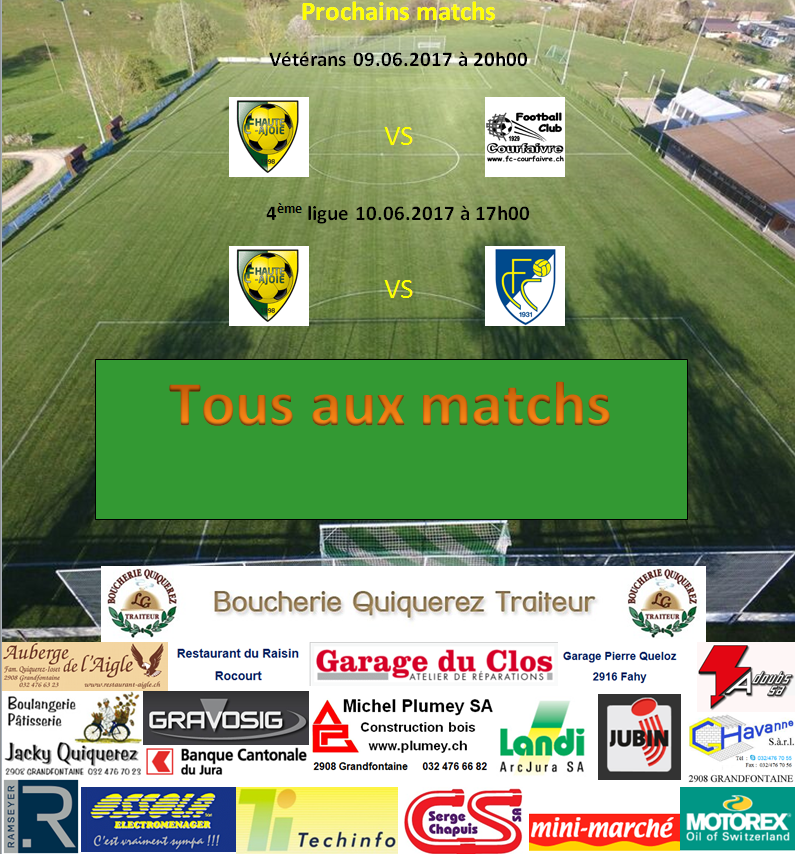 prochains matchs