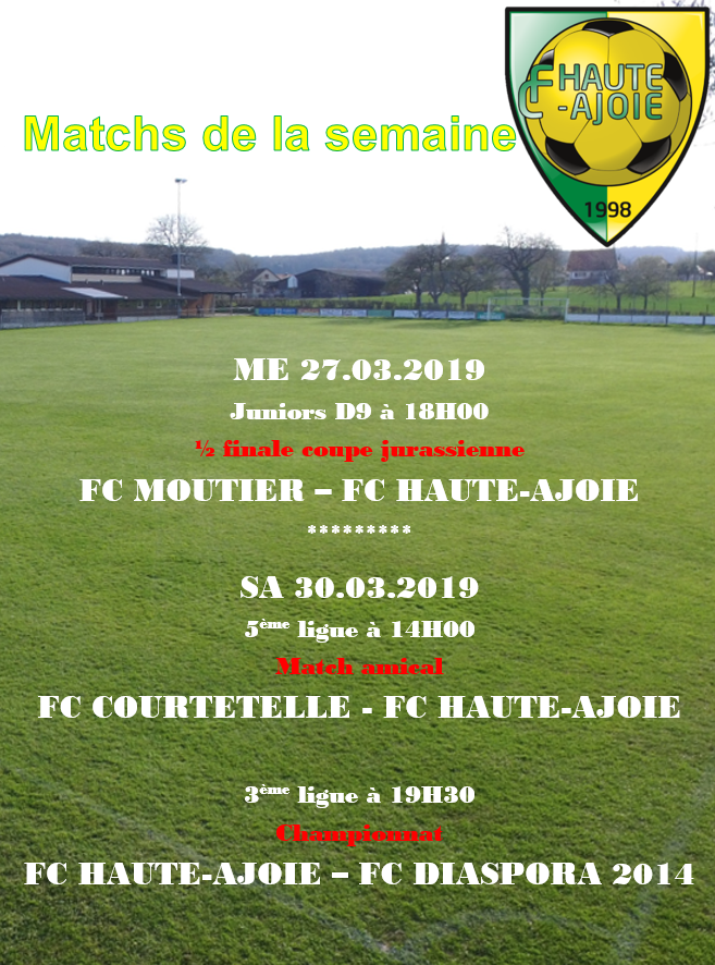 Match de la semaine 30.03.2019